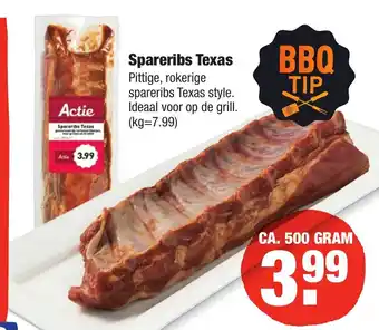 ALDI Spareribs Texas 500g aanbieding