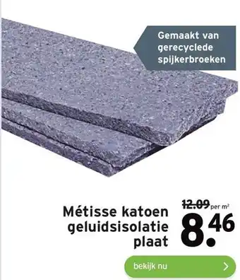 GAMMA Metisse katoen geluidsisolatie plaat aanbieding