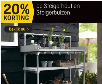 Hubo Op Steigerhout en Steigerbuizen aanbieding