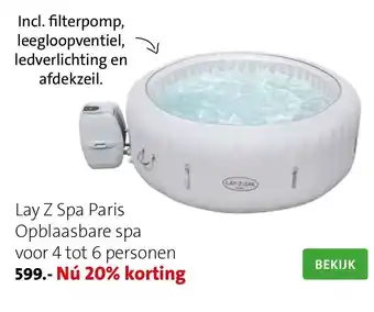 Intratuin Lay Z Spa Paris Opblaasbare spa aanbieding