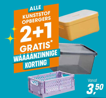 Kwantum KUNSTSTOF OPBERGERS aanbieding