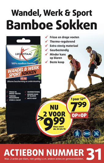 Lucovitaal Bamboe Sokken aanbieding