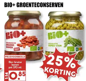 MCD Supermarkt BIO+ GROENTECONSERVEN aanbieding