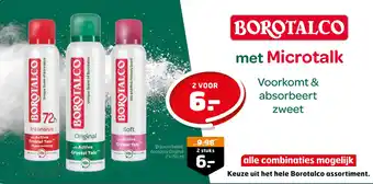 Trekpleister BOROTALCO met Microtalk aanbieding