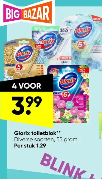 Big Bazar Glorix toiletblok** aanbieding