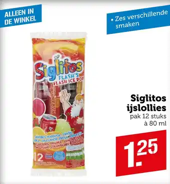 Coop Siglitos ijslollies aanbieding