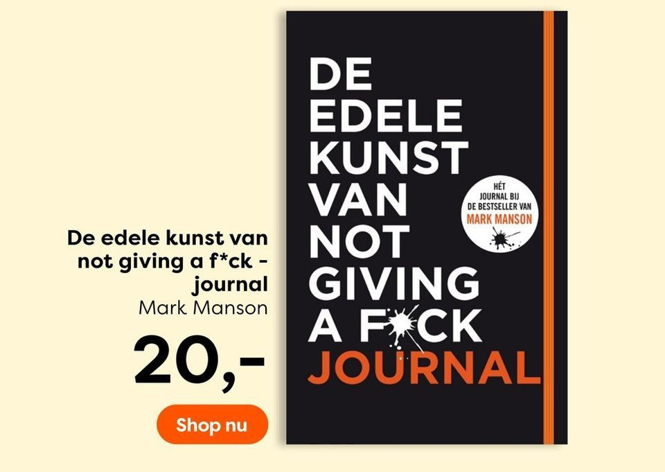 De edele kunst van not giving a f*ck - journal aanbieding bij The Read Shop