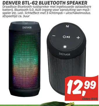 Dekamarkt Denver Btl-62 Bluetooth Speaker aanbieding