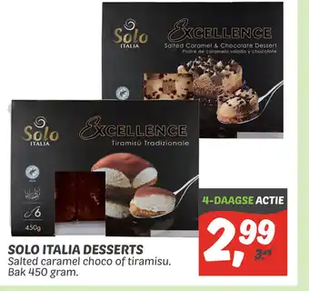 Dekamarkt Solo Italia Desserts 450 gram aanbieding