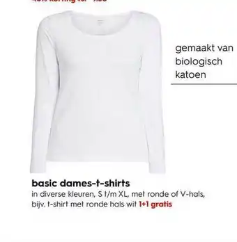 HEMA Basic Dames-T-Shirts aanbieding