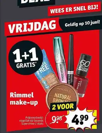 Kruidvat Rimmel Make-Up 1+1 Gratis aanbieding