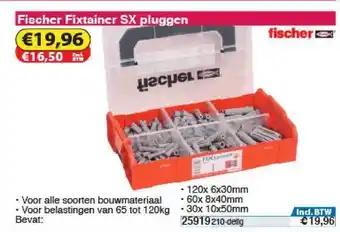 Toolstation Fischer Fixtainer Sx Pluggen aanbieding