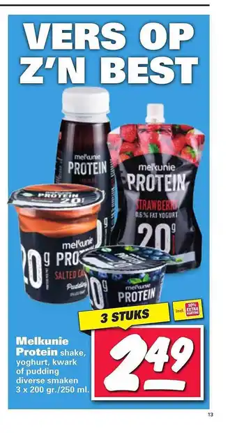 Nettorama Melkunie Protein Shake, Yoghurt, Kwark Of Pudding aanbieding