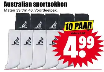 Dirk Australian Sportsokken 39-46 10 paar aanbieding