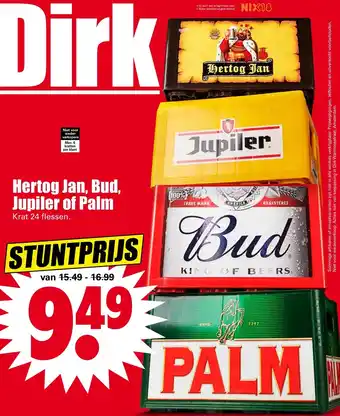 Dirk Hertog Jan, Jupiler, Palm of Bud 24fl aanbieding