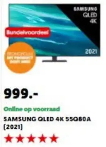 MediaMarkt SAMSUNG QLED 4K TV | 55Q80A (2021) aanbieding