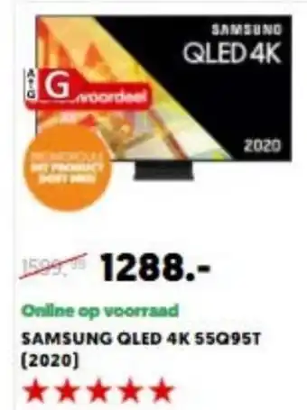 MediaMarkt SAMSUNG QLED 4K TV | QE55Q95T (2020) aanbieding