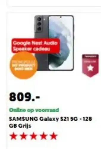 MediaMarkt SAMSUNG Galaxy S21 5G - 128GB grijs aanbieding