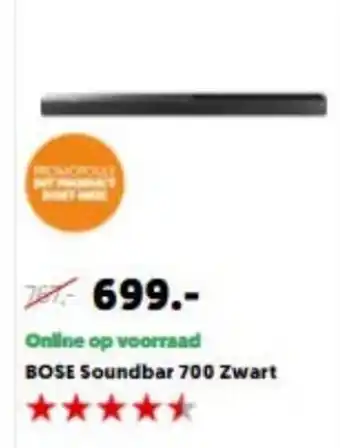 MediaMarkt BOSE Soundbar 700 zwart aanbieding