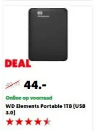 MediaMarkt WD My Passport SSD 1TB USB 3.0 aanbieding