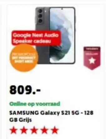 MediaMarkt SAMSUNG Galaxy S21 5G - 128GB grijs aanbieding