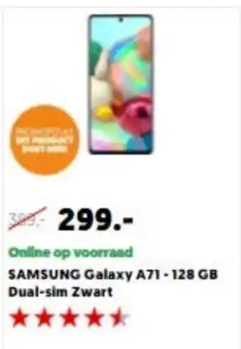 MediaMarkt SAMSUNG Galaxy A71 - 128GB Dual-sim Zwart aanbieding
