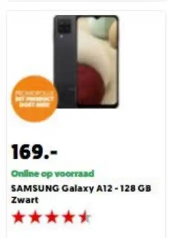 MediaMarkt SAMSUNG Galaxy A12 - 128GB zwart aanbieding
