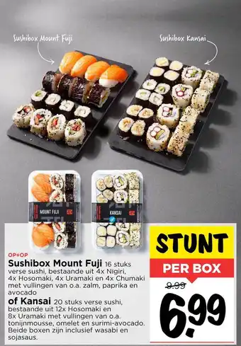 Vomar Voordeelmarkt Sushibox Mount Fuji Of Kansai aanbieding