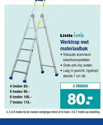 Pontmeyer Little Jumbo Werktrap Met Materiaalbak aanbieding