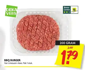 Dekamarkt BBQ Burger aanbieding