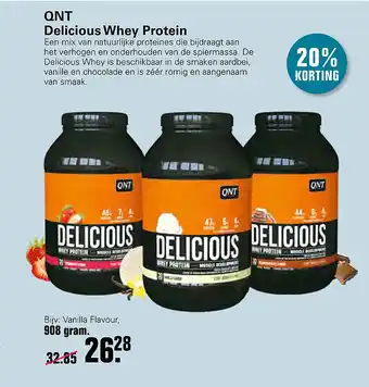 De Online Drogist QNT Delicious Whey Protein 20% Korting aanbieding