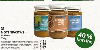 Natuurwinkel Notenpasta's Horizon 40% Korting aanbieding