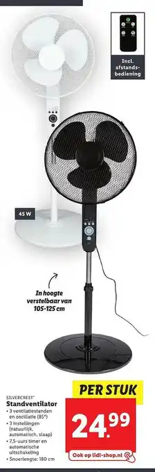 Lidl Silvercrest standventilator aanbieding