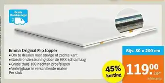 Albert Heijn Emma Original Flip Topper 45% Korting aanbieding