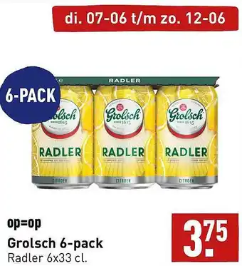 ALDI Grolsch Radler 6-Pack aanbieding