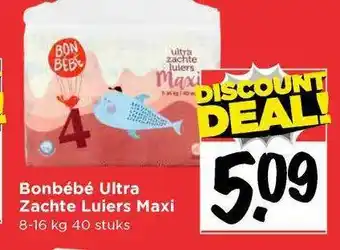 Vomar Voordeelmarkt Bonbébé ultra zachte luiers maxi aanbieding