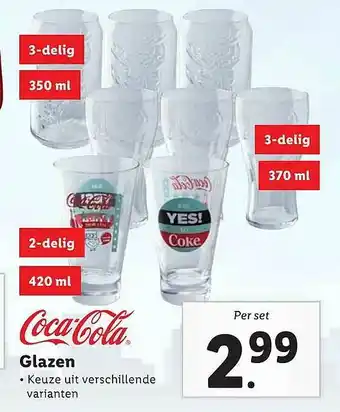 Lidl Coca Cola Glazen aanbieding