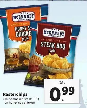 Lidl Rasterchips 125 g aanbieding