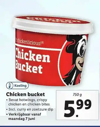 Lidl Chicken Bucket 750 g aanbieding