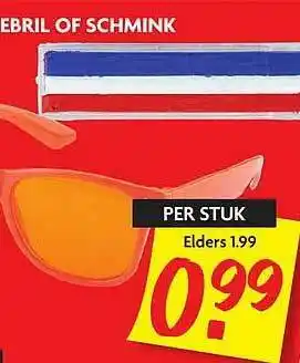 Dekamarkt Zonnebril of schmink aanbieding