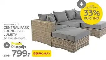 Praxis Central Park Loungeset Julieta 33% Korting aanbieding