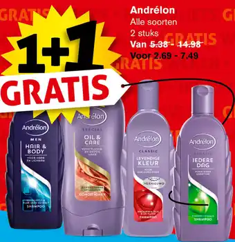 Hoogvliet Andrelon shampoo of conditioner aanbieding