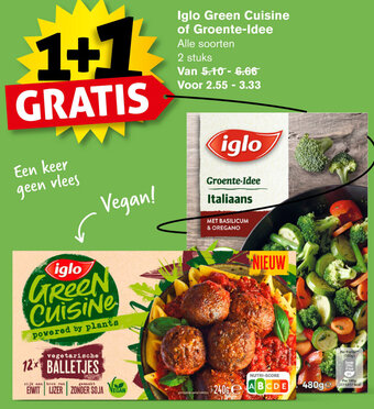 Hoogvliet Iglo Green Cuisine of Groente-Idee aanbieding