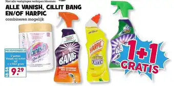 Boon`s Markt Alle Vanish, Cillit Bang En-Of Harpic 1+1 Gratis aanbieding