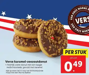 Lidl Verse Karamel-Zeezoutdonut aanbieding