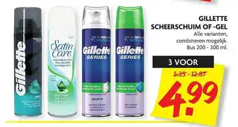 Dekamarkt Gillette Scheerschuim Of -gel aanbieding