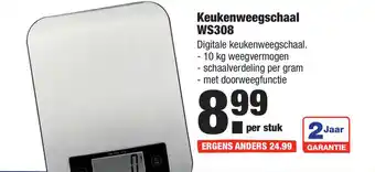 ALDI Keukenweegschaal WS308 aanbieding