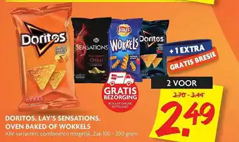 Dekamarkt Doritos, Lay's Sensations, Oven Baked Of Wokkels aanbieding