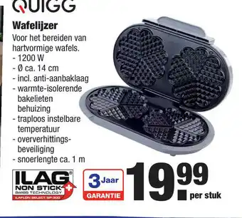 ALDI Quigg Wafelijzer aanbieding