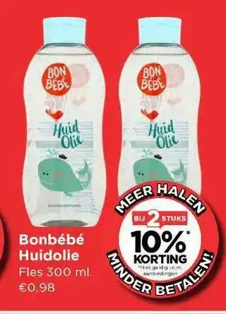 Vomar Voordeelmarkt Bonbébé Huidolie aanbieding